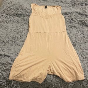 SHEIN Solid basic form fitted unitard romper, women, size XS, khaki